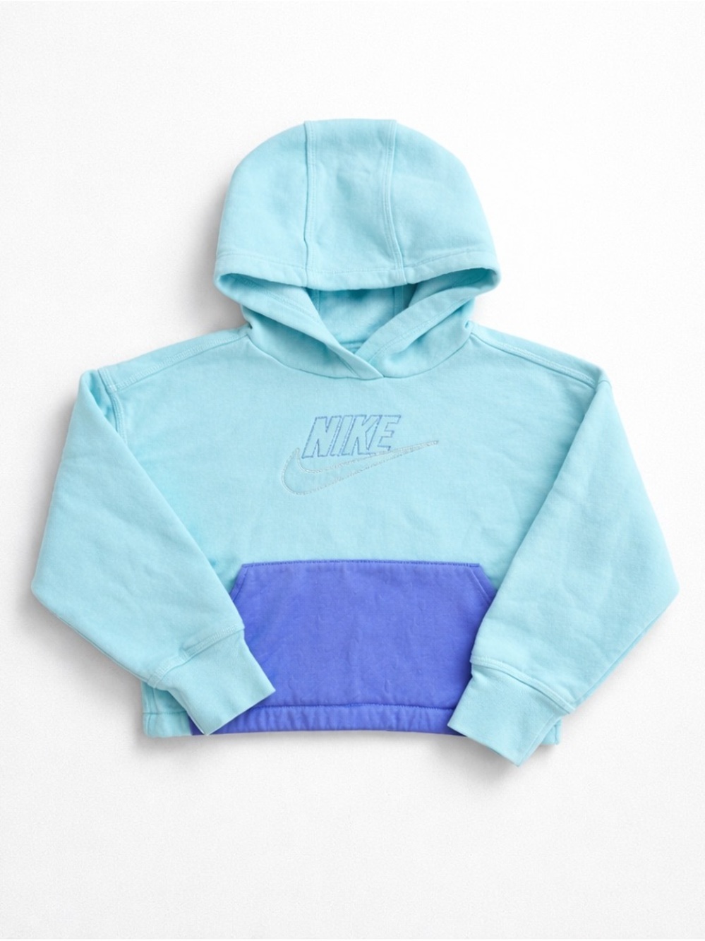 Nike 5T Kids Light Blue Hoodie with Front Pocket